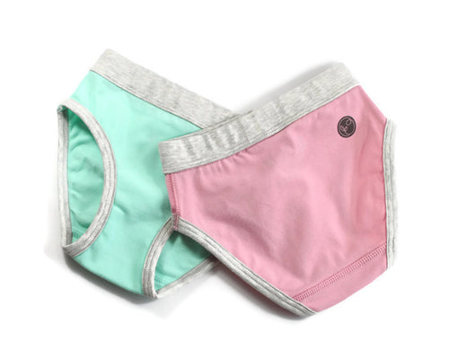 Bloom Kids Organic Underwear Briefs Pink / Mint