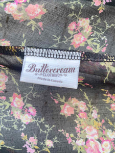 ButterCream Black Floral Size O/S CS Tops and Blouses