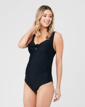 Ripe Tie Front One Piece Swimsuit Black