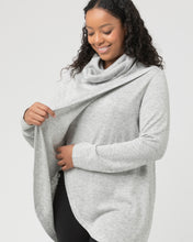 Ripe Cowl Neck Nursing Knit Silver Marle