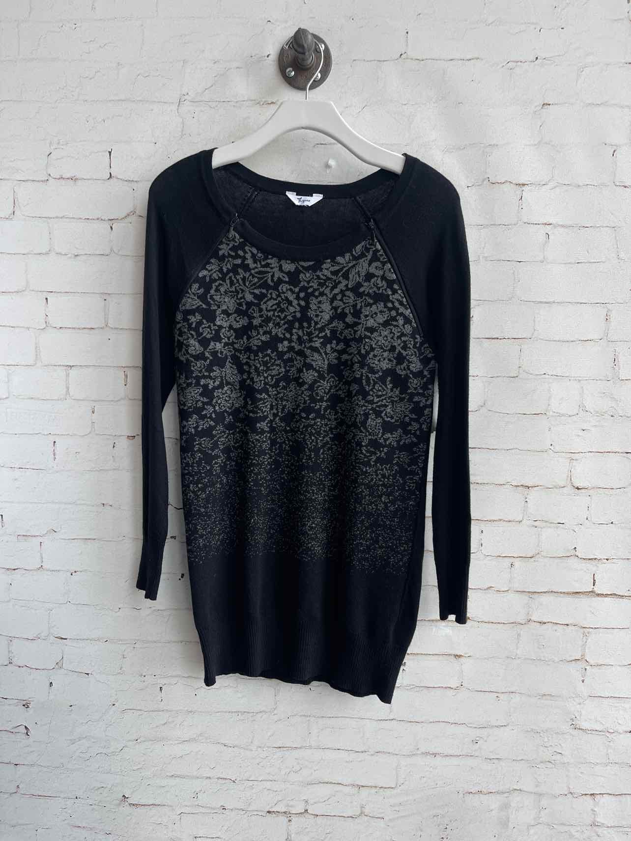 Thyme Black Size SM CS Nursing Tops