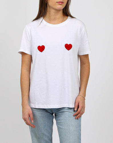 Brunette Double Heart Core Tee