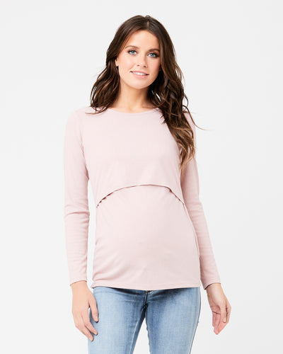 Ripe Tessa Rib Nursing Top Dusty Pink