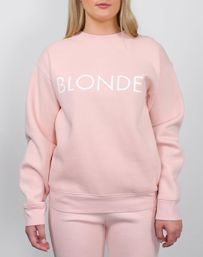 Brunette the Label Blonde Core Crew Peach Cream M/L