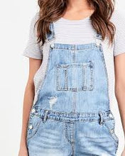 Ripe Denim Short Overalls Light Blue