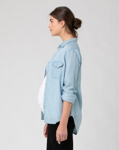 Ripe Bec Chambray Shirt Clean Fade SM