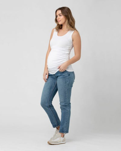 Ripe Hunter Over Bump Crop Vintage Wash Denim