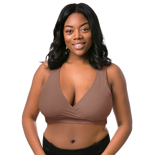 Kindred Bravely French Terry Racerback Bra Mocha