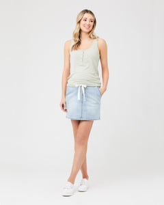 Ripe Bailey Denim Skirt Light Blue