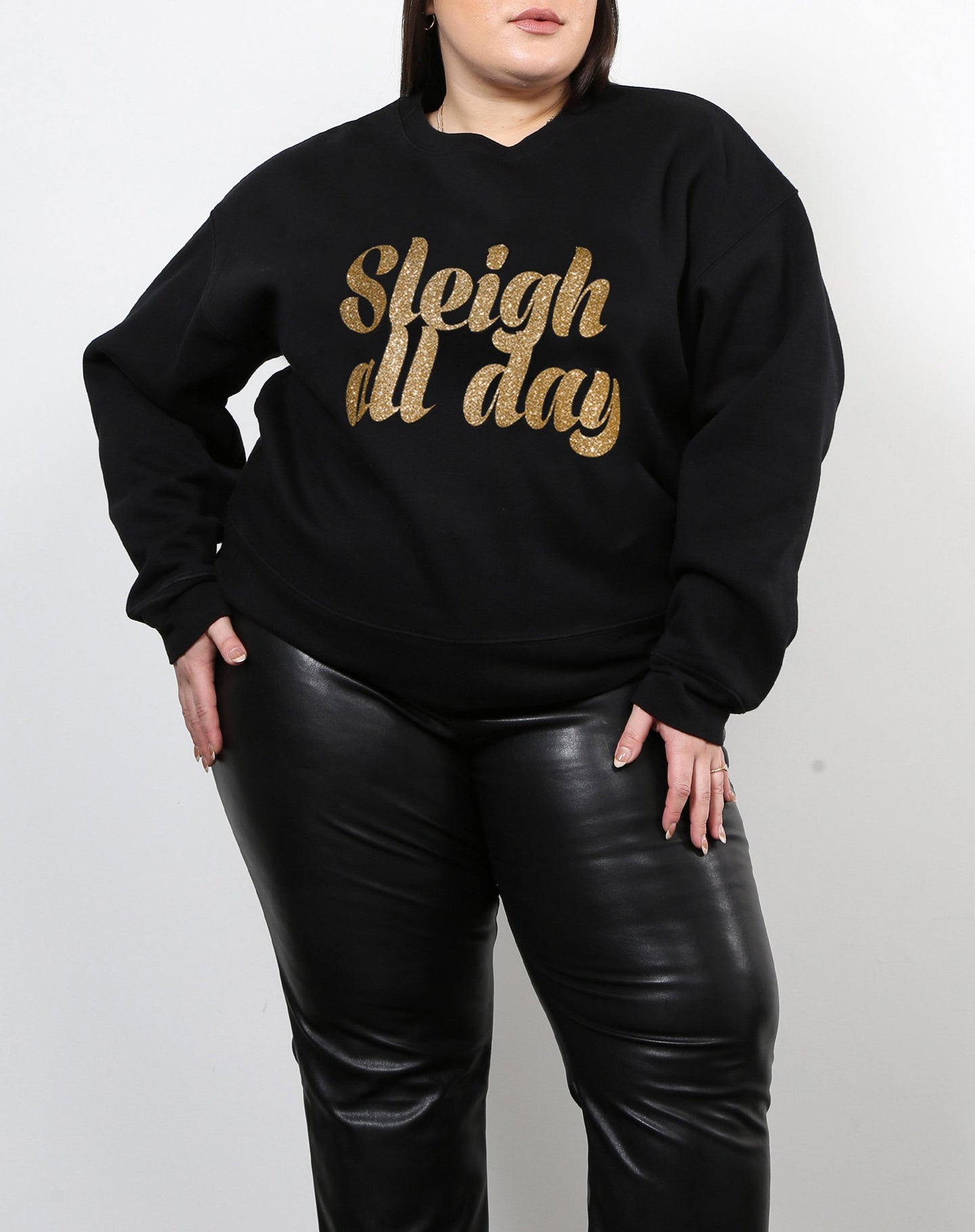 Brunette Black Sleigh All Day Core Crew