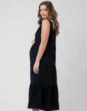 Ripe Tracy Tiered Linen Dress Navy