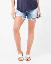 Ripe Distressed Denim Short Light Blue