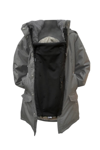 Extendher Maternity Coat Alternative + Detachable Hood. Jacket Extender  Lined with Polartec Fleece. Nylon Outer Shell