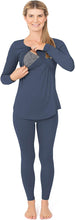 Kindred Bravely Jane Nursing Pajama Sets Blue