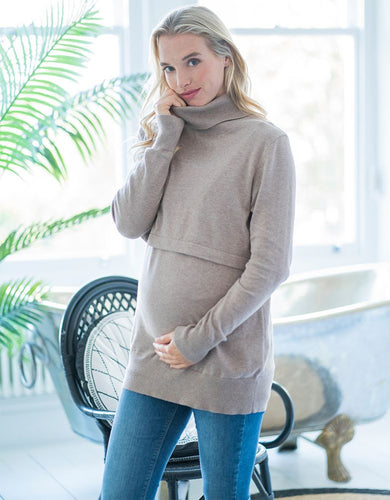 Seraphine Jacquelyn Roll Neck Nursing Sweater