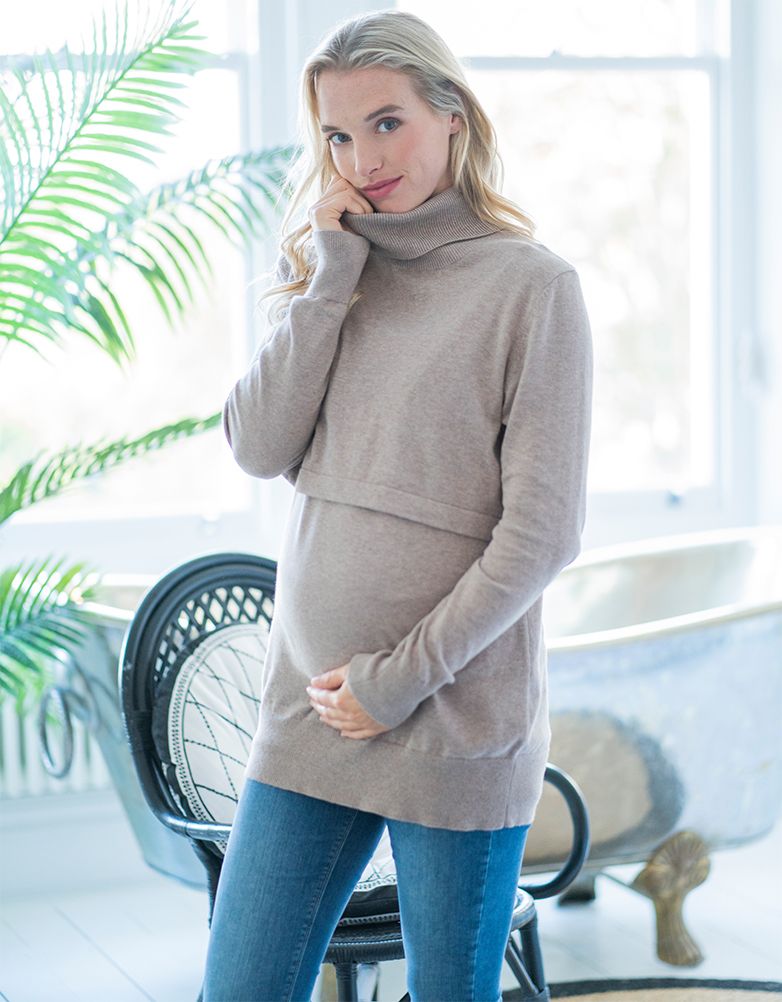 Seraphine Jacquelyn Roll Neck Nursing Sweater