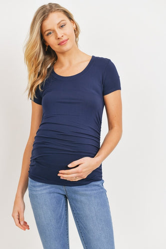 Hello Miz Round Neck Tee Navy