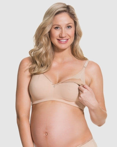 Cake Maternity Croissant Seamless Flexi Wire Nursing Bra - Nude