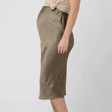 Ripe Lexie Satin Skirt Olive