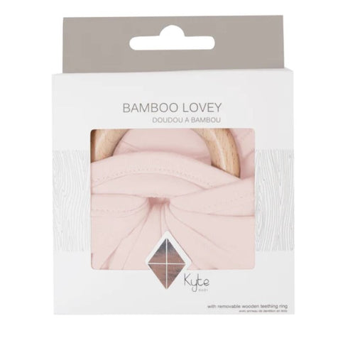 Kyte Baby Lovey Removable Wooden Teething Ring Blush