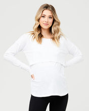 Ripe Richie Long Sleeve Nursing Tee White