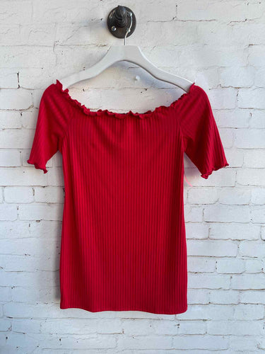 Hello Miz Red Size SM CS Tops and Blouses