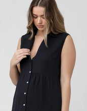 Ripe Tracy Tiered Linen Dress Navy