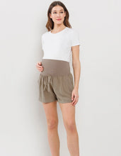 Hello Miz Drawstring Shorts Taupe