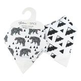 Glitter & Spice Organic Reversible Chew Bibs Bears / Everest